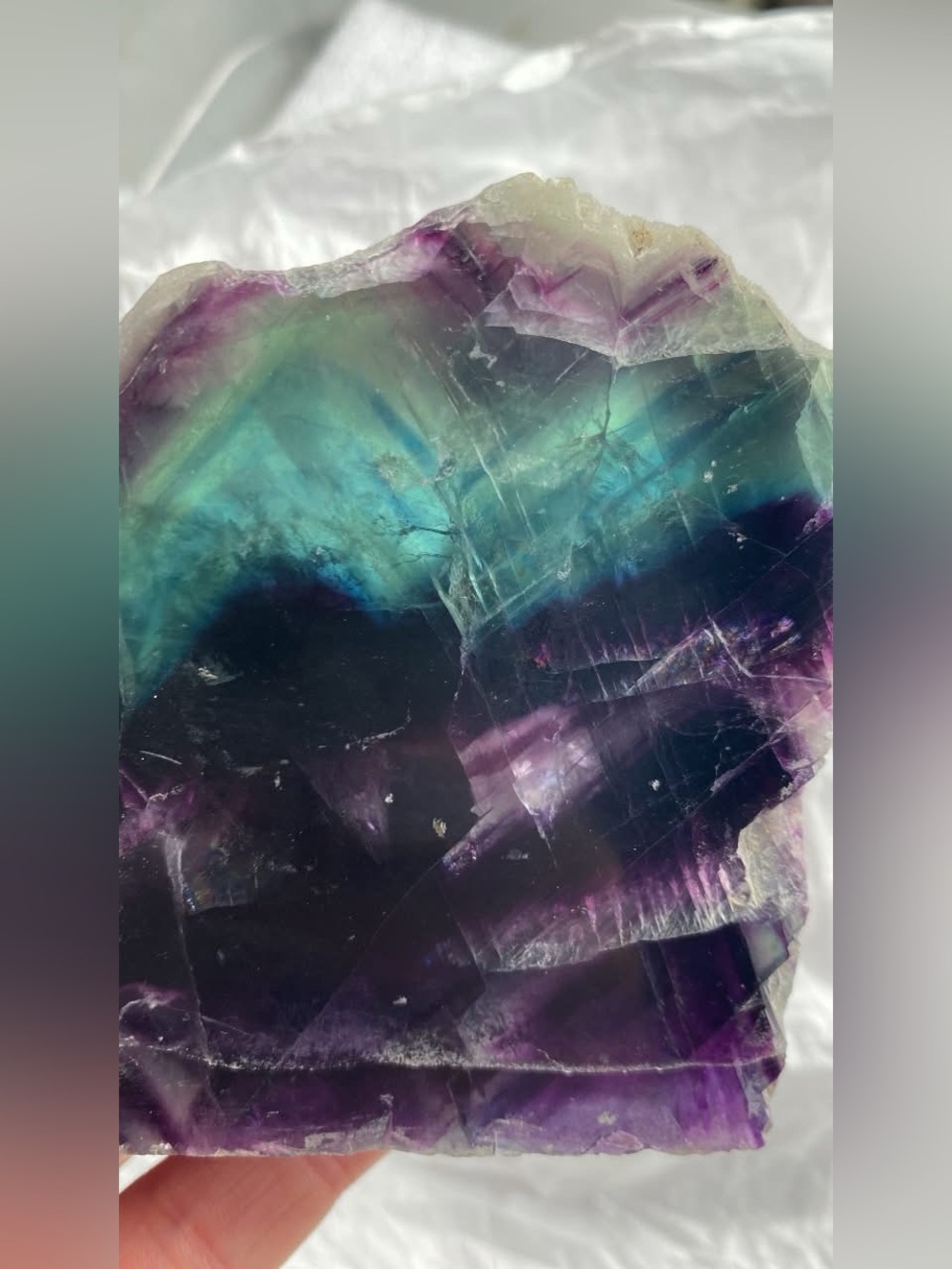 Rainbow Fluorite Freeform slab